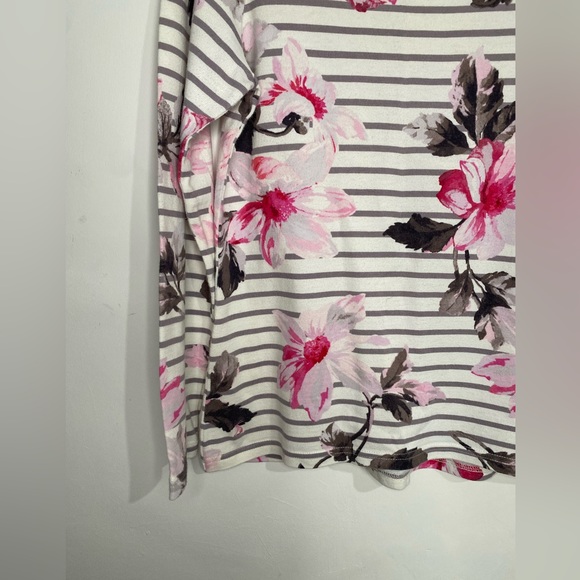 Joules Floral and Striped Pattern Long Sleeve Top Size 8 - Picture 6 of 13